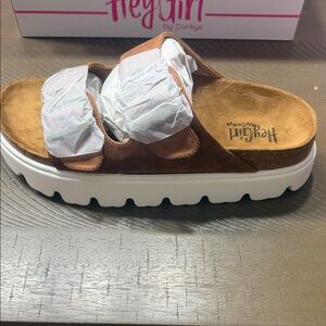 Hey Girl by Corkys COGNAC Sandals